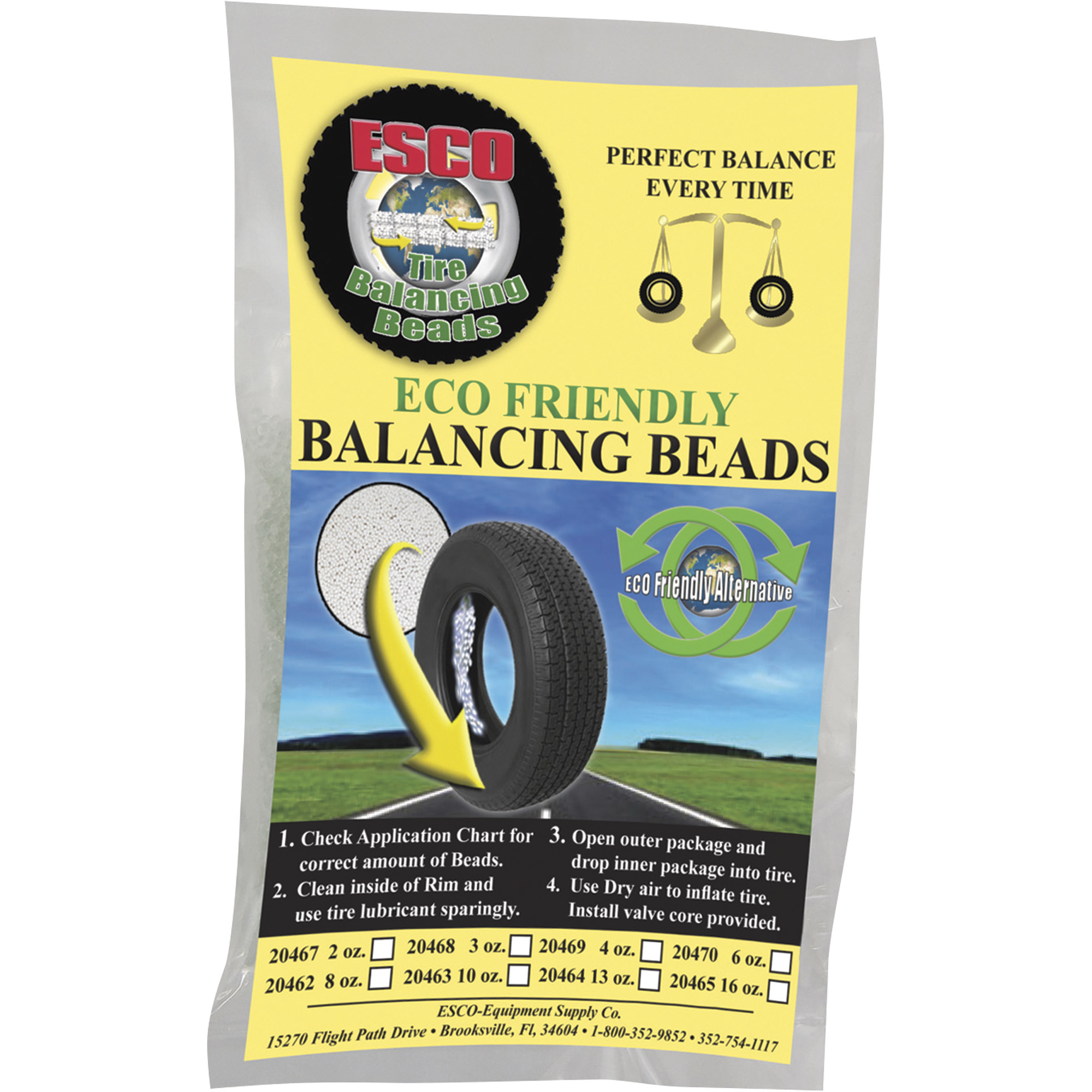 Esco Balancing Beads, Case of 24 10-Oz. Bags, Model# 20463C